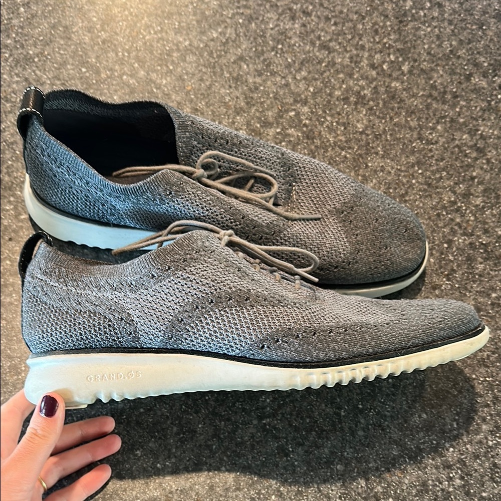 Cole Haan Gray Knit Slip-On Sneakers